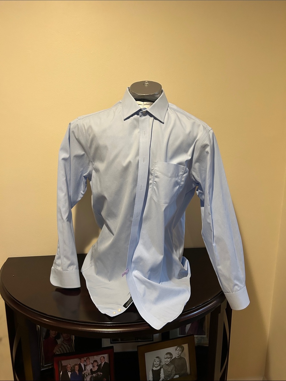 Jos. A. Bank Light Blue Men's Dress Shirt with Chest Pocket